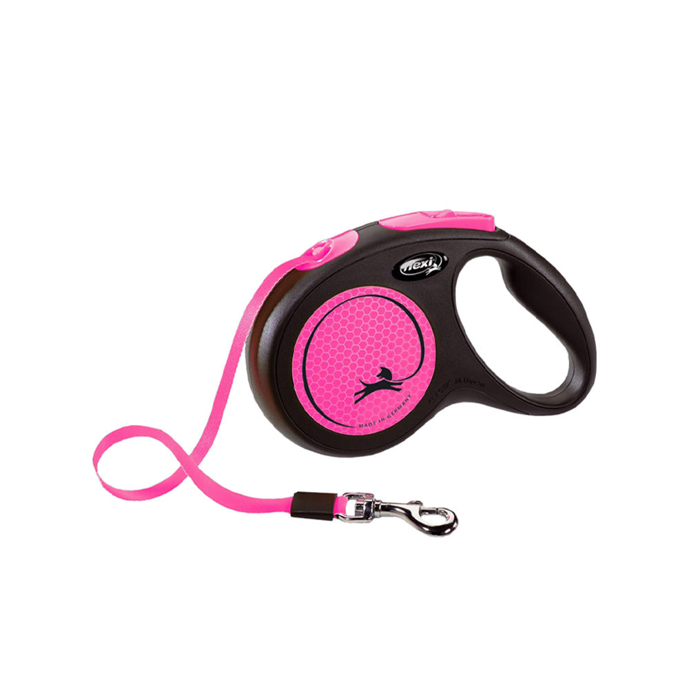 Flexi Dog Lead New Neon Pink Dogs Shop