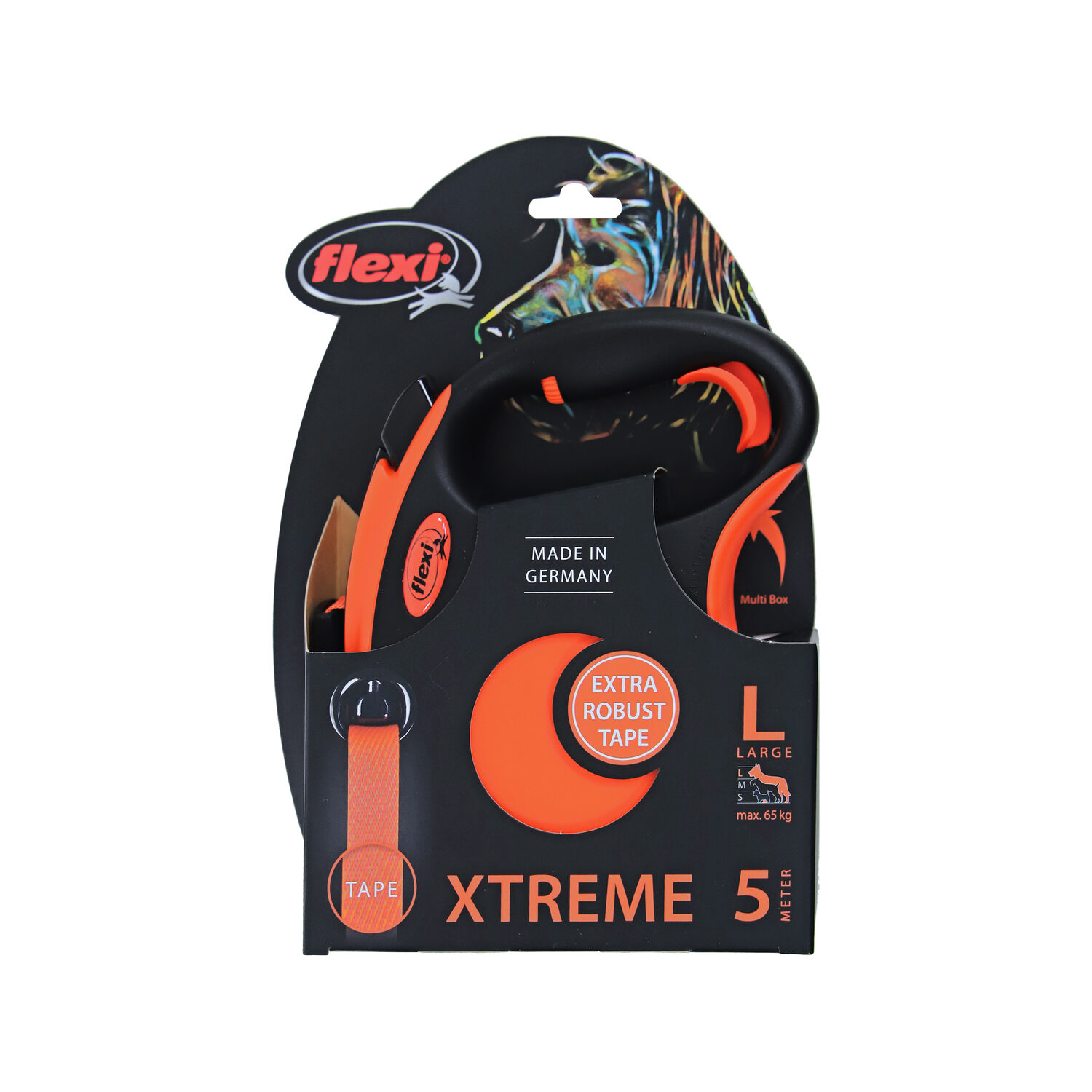 Flexi Rollleine XTREME Tape Leash Orange Hunde