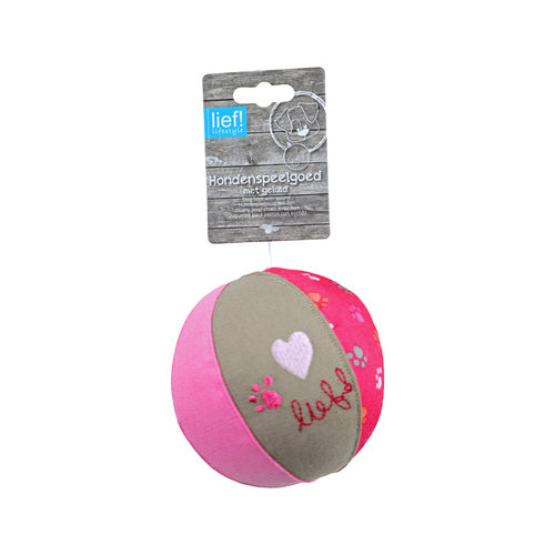 pink dog ball