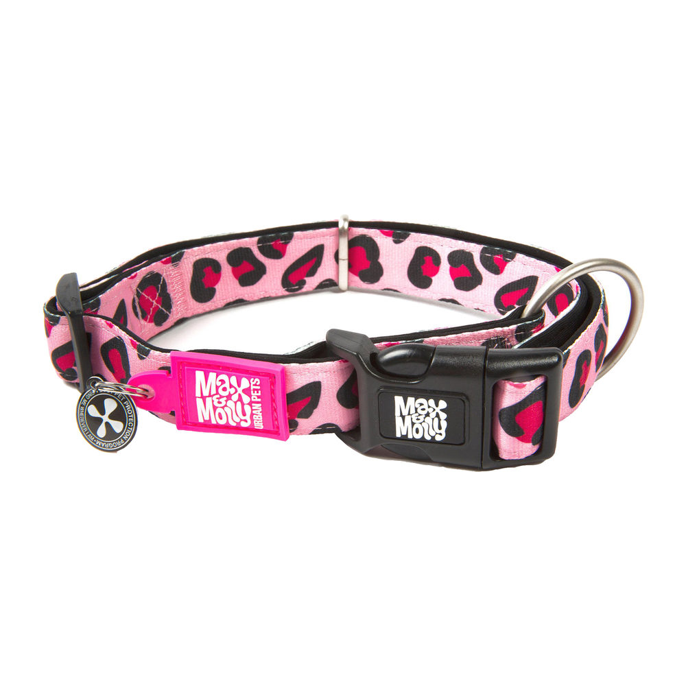 Max & Molly Smart ID Halsband M – Latte Design Mit Gepolstertem Neopren & Kostenlosem Verlustschutz-Programm