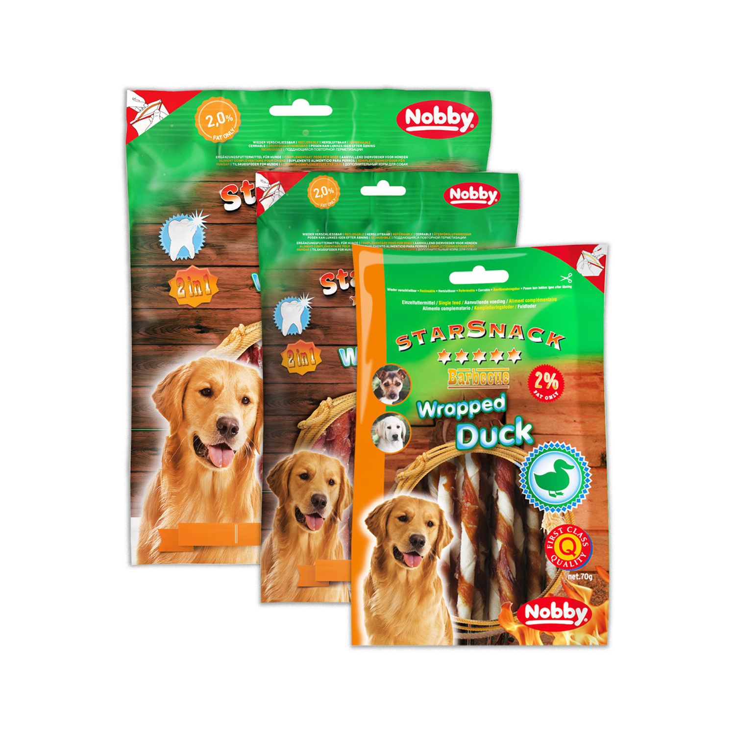 Nobby StarSnack Duck Jerkey sušené kachní svalovina 375g