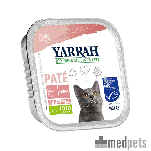 Product afbeelding van Yarrah - Paté Kat Kuipje met Zalm Bio