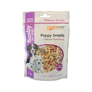 Afbeelding Proline Boxby Puppy Snacks Calcium - Hondensnacks - Lam 140 g door Medpets.nl