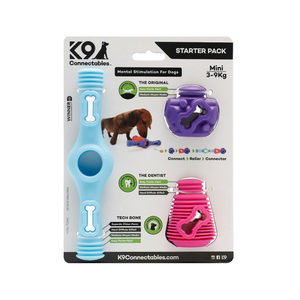 K9 Connectables Starter Pack - Mini - Blauw, Paars & Roze
