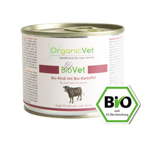 Afbeelding OrganicVet Cat BioVet - Biologische Rund - 6 x 200 gram door Medpets.nl