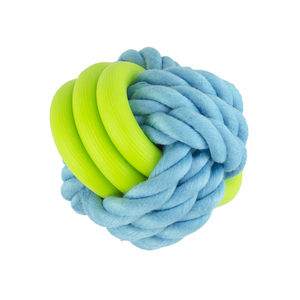 Afbeelding Pawise Twins Rope Ball - ø 7 cm door Medpets.nl