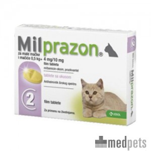 Afbeelding Milprazon kleine kat (4 mg) - 2 tabletten door Medpets.nl