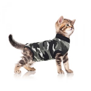 Afbeelding Suitical Recovery Suit Kat - XXXS - Grijs door Medpets.nl