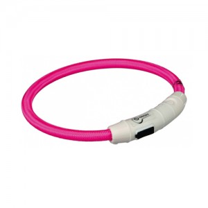 Afbeelding Trixie - Lichtgevende Halsband met USB - Roze door Medpets.nl