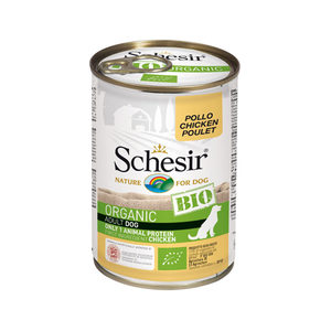 Afbeelding Schesir Hond Biologisch Adult - Kip - 6 x 400 g blikken door Medpets.nl