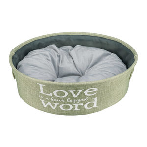 Afbeelding Trixie ''LOVE is a four Legged WORD'' Hondenmand - Groen - ø 45 cm door Medpets.nl