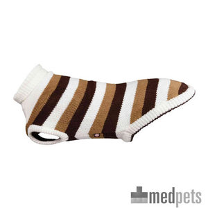 Afbeelding Trixie Hondentrui HamiltonBruin / Wit Gestreept Buik: 52cm Rug: 50cm Hondenkleding door Medpets.nl
